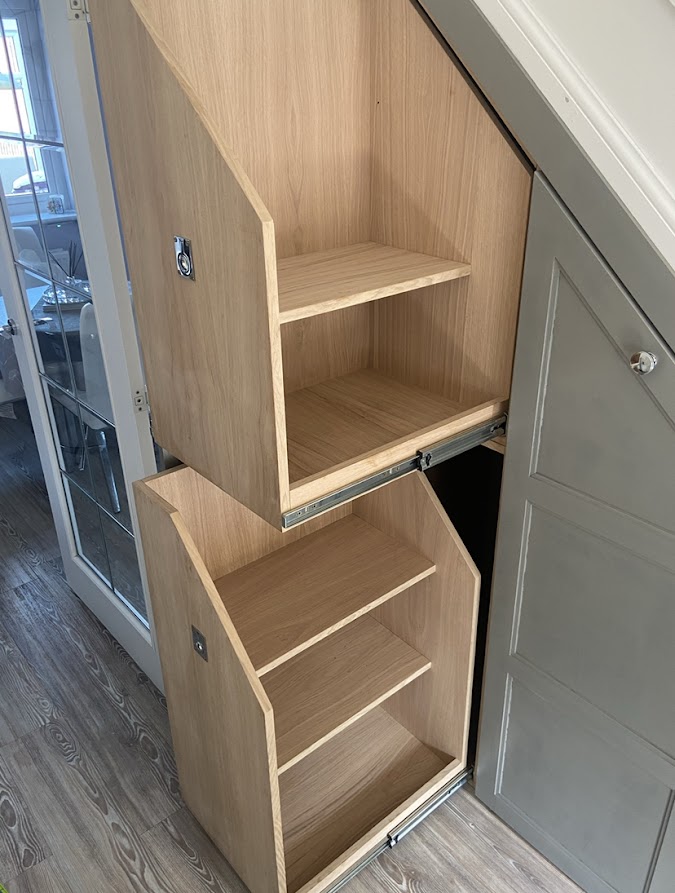 bespoke under stair storage drawers